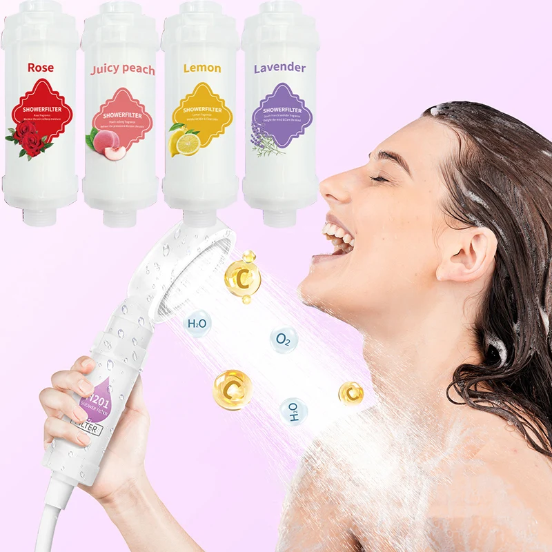 

Aromatherapy Shower Head Pre-filter Household Tap Water Dechlorination Skin Care Shower Head Bathroom Accessories