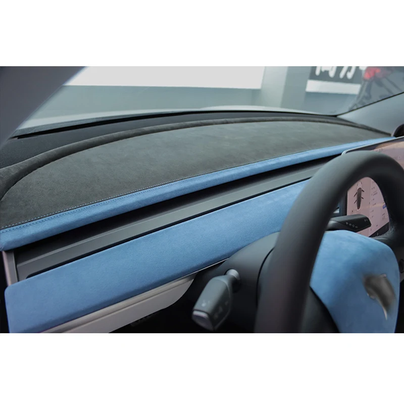 

Dashboard Cover in Alcantara for Tesla Model 3 Model Y 2016-2022 Shade Cushion Pad Carpets Car Accessories Dash Kits