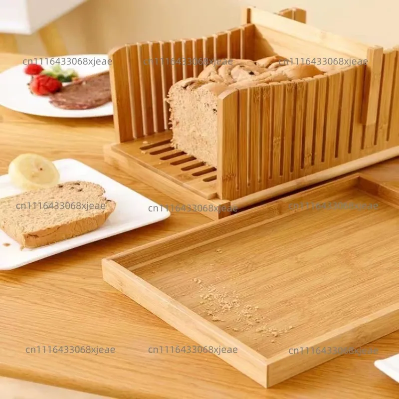 Bamboo Bread Slicer Wooden Toast Cutting Guide Household Kitchen Slicing Tool For Bread Ham Loaf