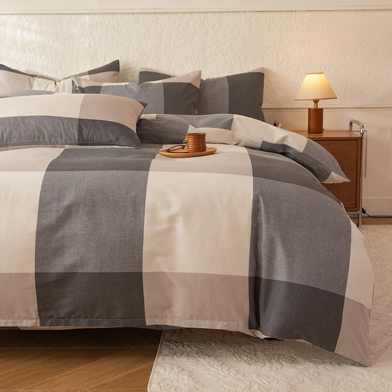 3pcs 100% Cotton Bedding Set 1pc Duvet Cover and 2pcs Pillowcases Single Double Large Quilt Cover Soft and New High Quality
