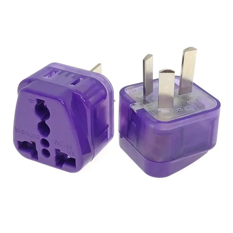 Universal to AU, New Zealand, China, Argentina 2 in 1 Electrical Plug Adapter Multi Outlet AC100~250V 10A WAD-16