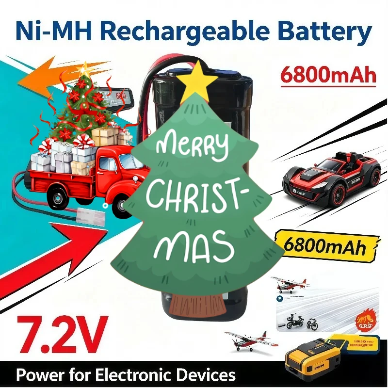 lpega 7.2V Ni‑MH Rechargeable Battery Cell Suitable for RC Racing Cars Airplanes Toy Models and Various Electronic Products