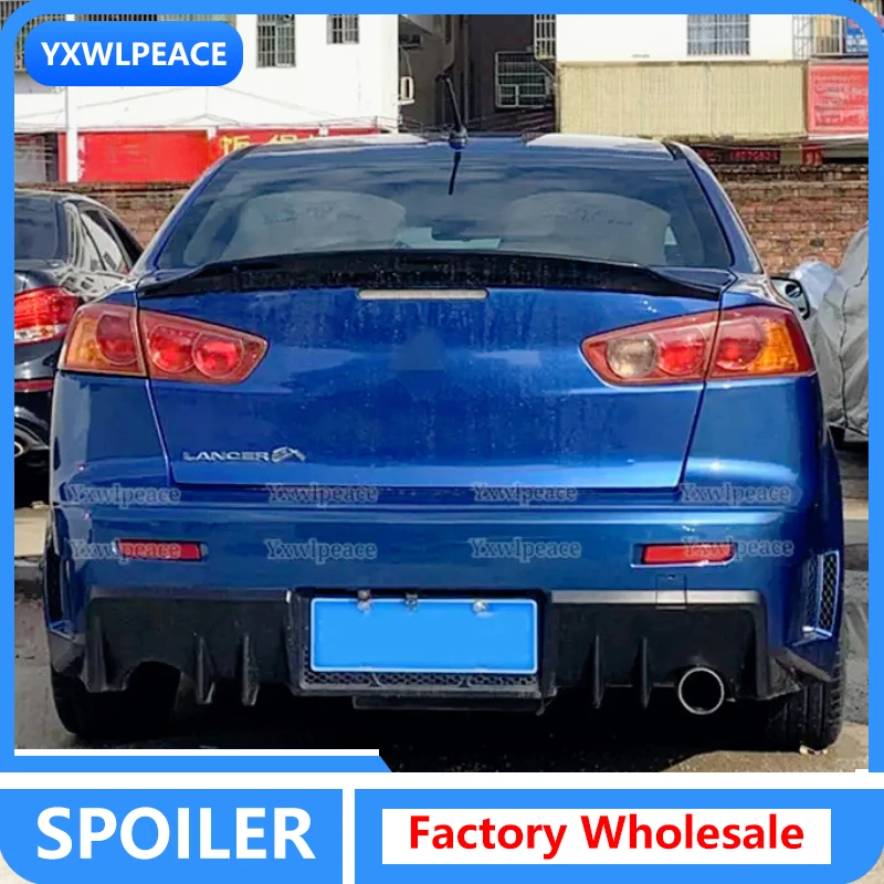 

For Mitsubishi Lancer EX Evo Spoiler 2008 2009 2010 2011 2012 2013 2014 2015 ABS Plastic Unpainted Color Rear Trunk Lip Spoiler