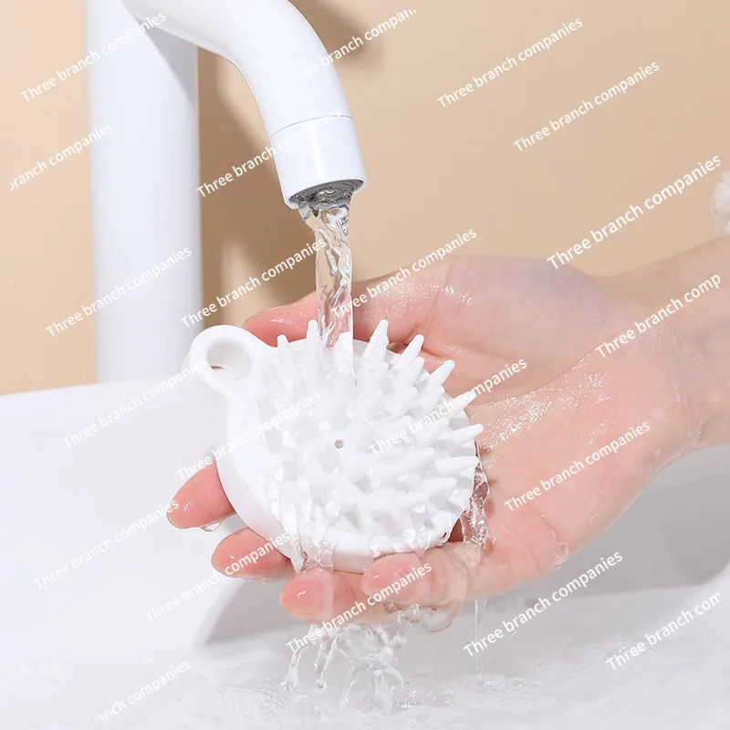 실리콘 샴푸 빗 휴대용 미니 막힘 해소 경락 마사지 브러시 두피 가려움증 스크레이퍼 부드러운 치아 마사지 청소