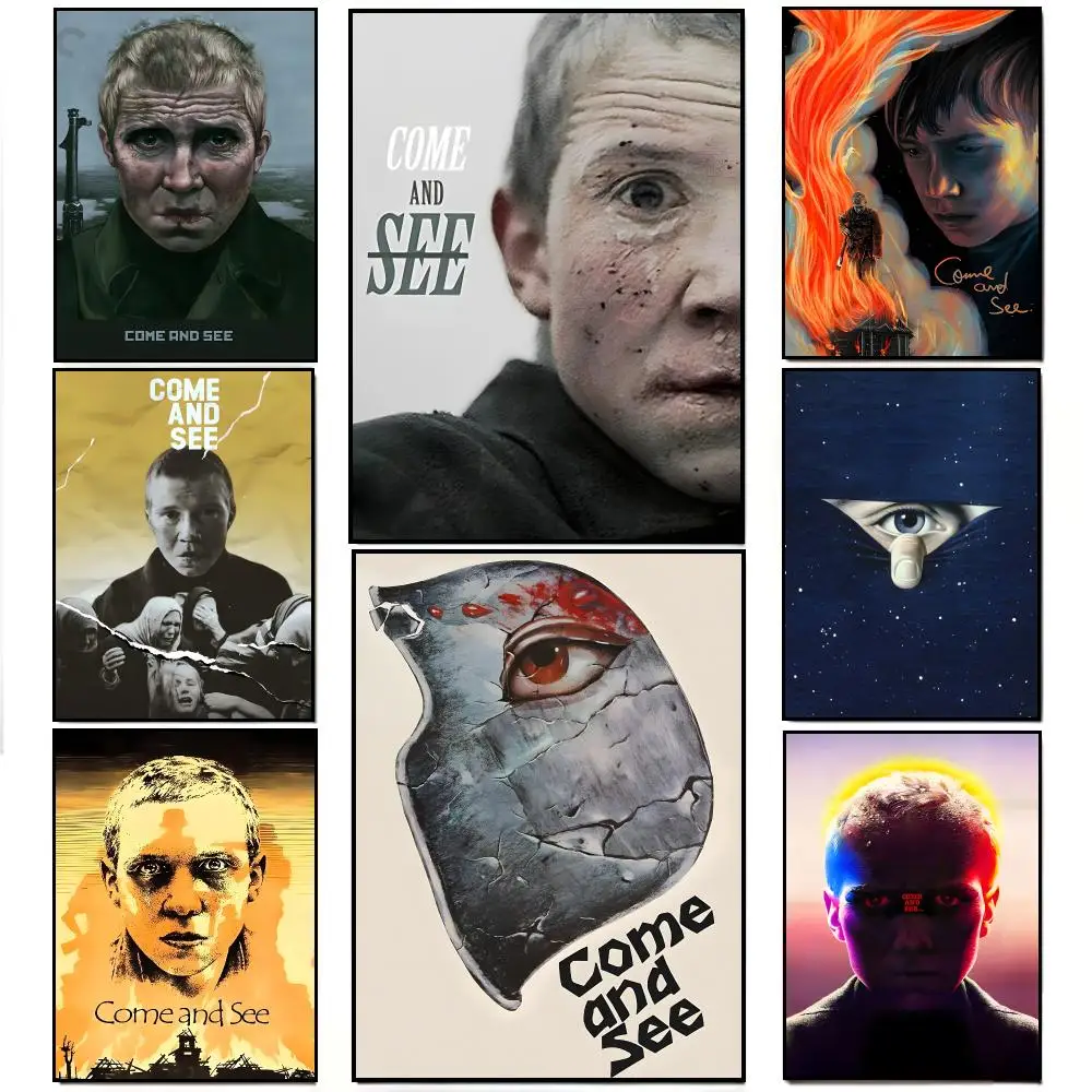 War Film C-Come And See Poster Frameless Wall Art Print, Peel-and-Stick Removable