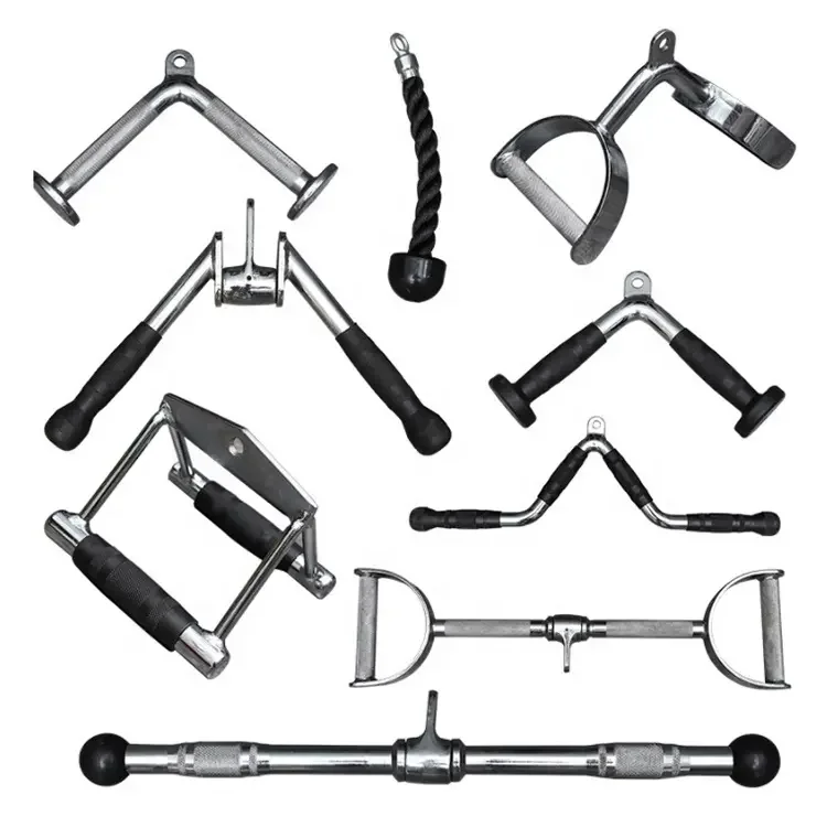 Acessórios de fitness puxar para baixo barra alça com apertos cabo barra acessório treino integrado ginásio trainer