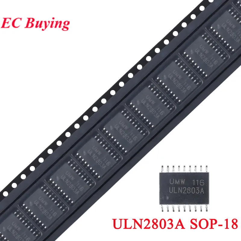 10pcs/5pcs ULN2803A SOP-18 ULN2803 SOP18 Darlington Array Power Driver Integrated Circuit Chip IC