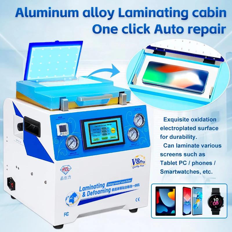 

Mobile Phone Repair Equipment V8 Pro 5 In 1 Vacuum Laminating Machine Mobile Phone Lcd Oca Glass Laminating Machine