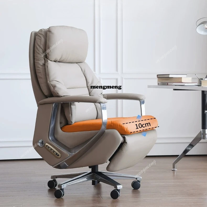 

Dual motor electric boss chair computer chair reclining leather massage sedentary office sofa seat