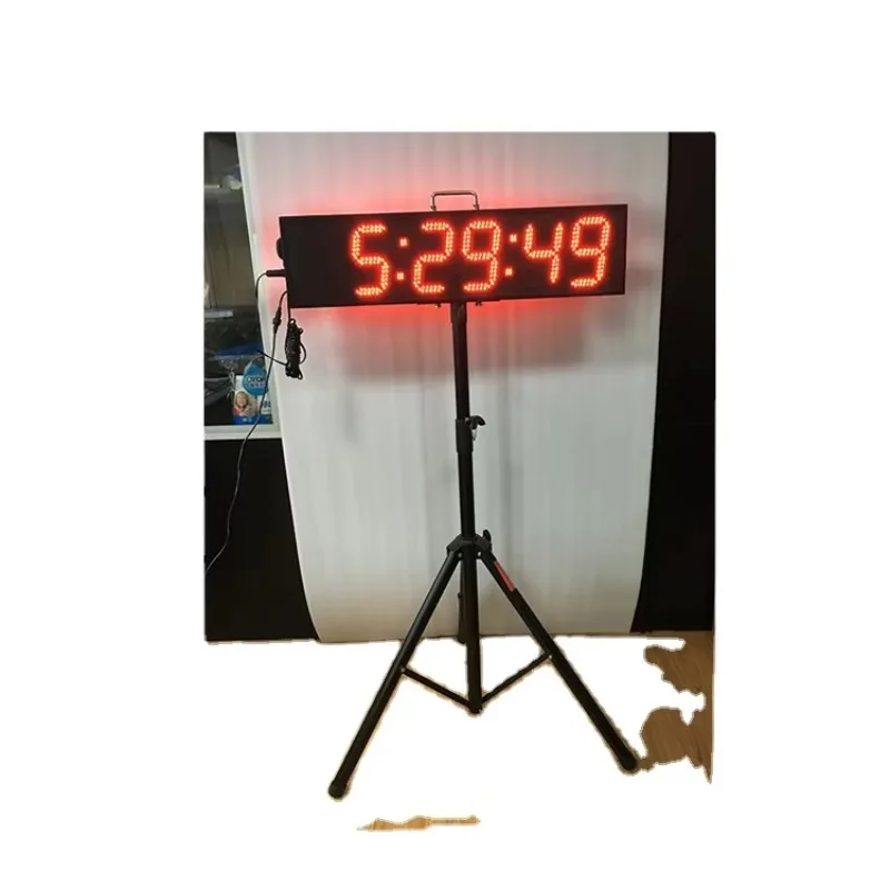 Portable 6-inch red double-sided LED super bright multi-function countdown timer remote control 6-digit display, suitable for