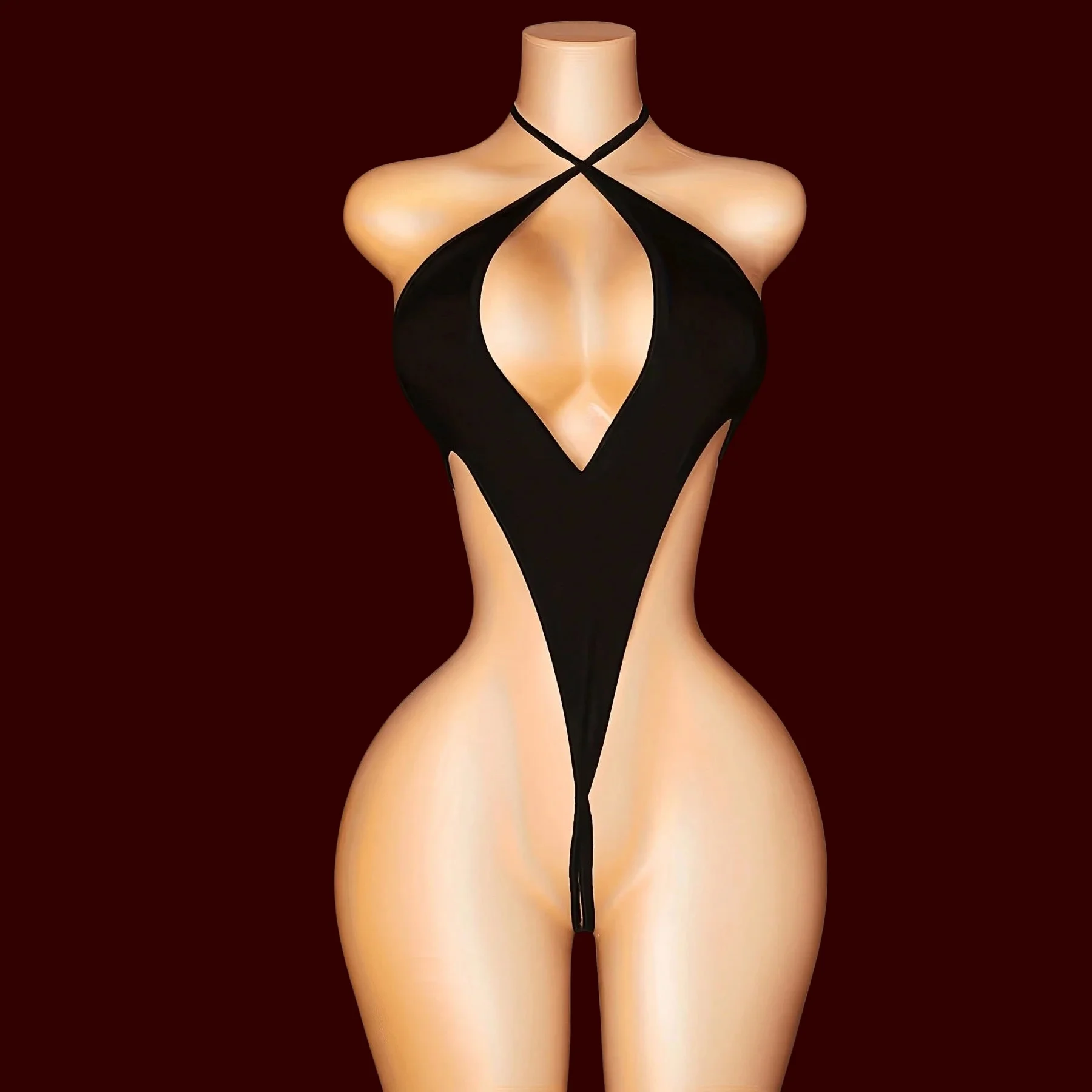 Sexy Adult Open Crotch Bodystocking Black Erotic Lingerie Bodysuit Porn Sleeveless Underwear Women Catsuit Crotchless Costume F1