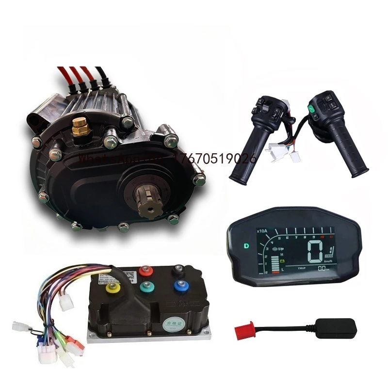 

120 2000W V2 72V 70KPH Mid Drive Motor Kit With Fardriver Controller ND72360