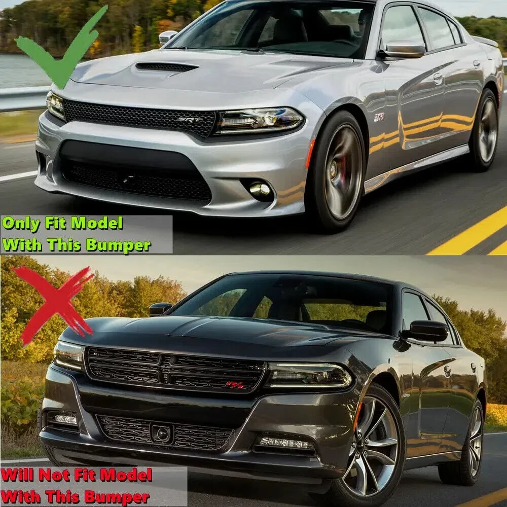For 2015-2023 Dodge Charger SRT Hellcats Scat Pack Daytona RT 392 Front Lip Spoiler Carbon Fiber Style