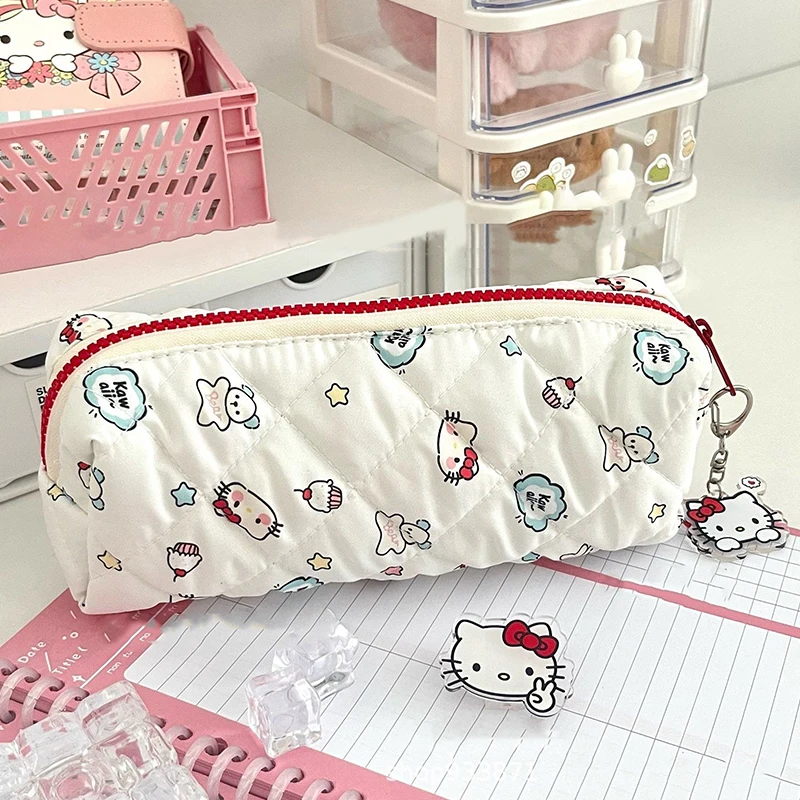 Sanrio Hello Kitty My Melody Large Capacity Pencil Case Stickers Memo Pad Gel Pens Kawaii Stationery Set Student School Supplies