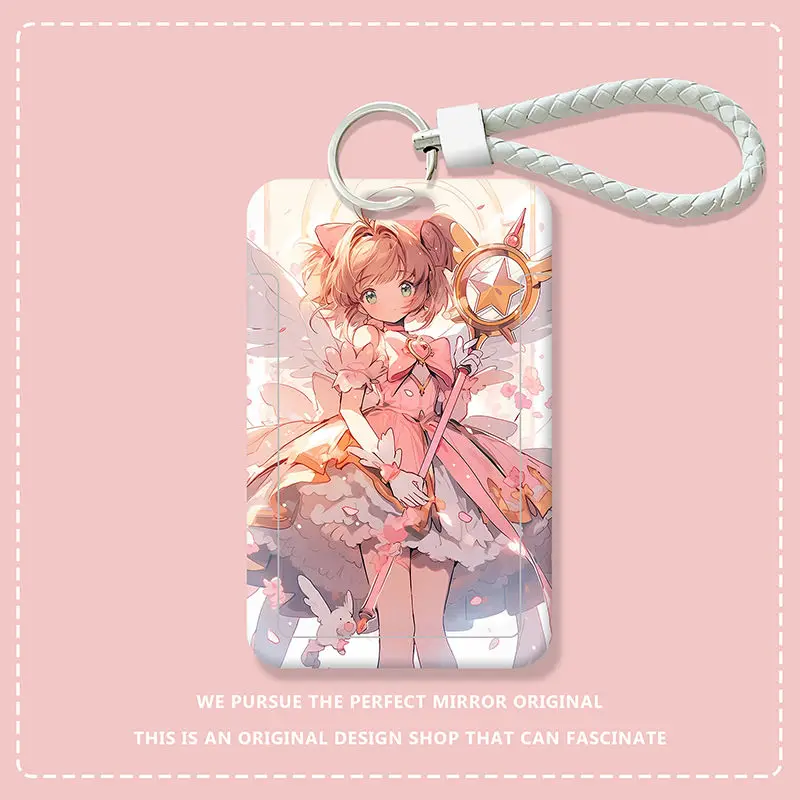 Cartoon Anime Card Captor Sakura Credit Key Holder Keychain Student Card Cover Bank ID Key Case Mini Card x393