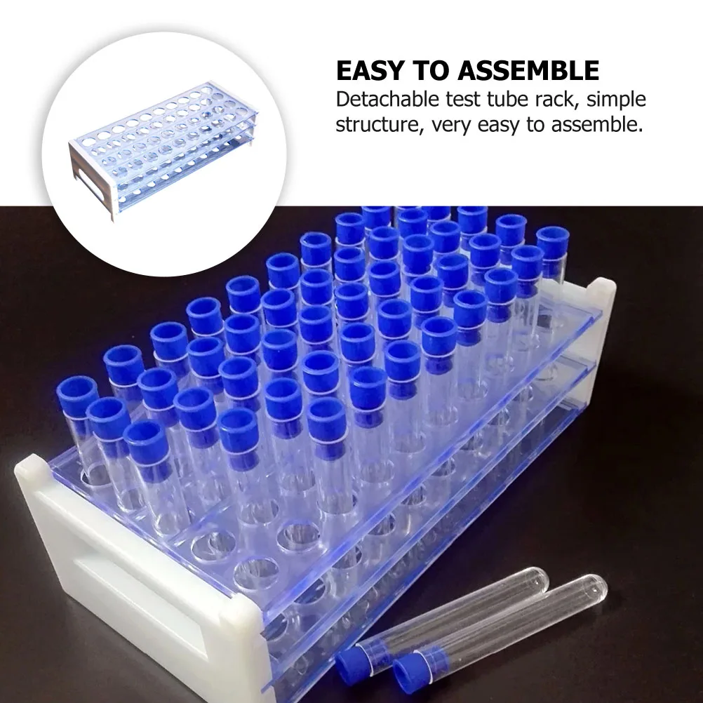 

Test Tube Rack Stand Organizer 40-hole Holder Laboratory Plastic Test-tube Empty