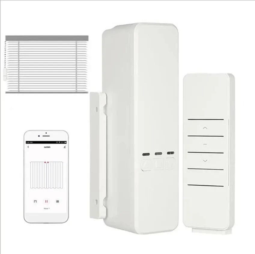 Tuya WIFI Intelligent Auto Pull Bead Curtain Motor Smart up down Motorized Chain Roller Blinds Compatible With Alexa