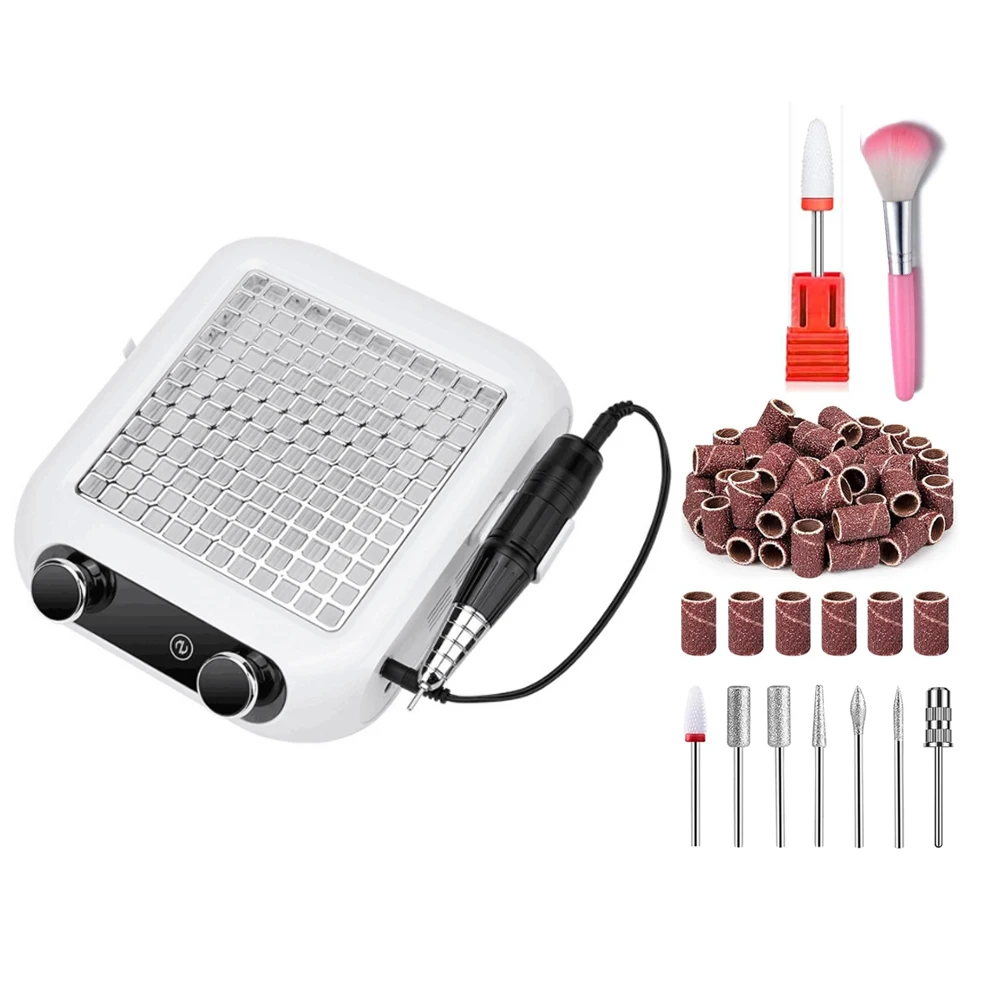 

Nail Dust Collector Nail Drill 2 in 1 Smart Dust Collector Professional 35000 rpm with LCD screen, for Nail Polish Remover