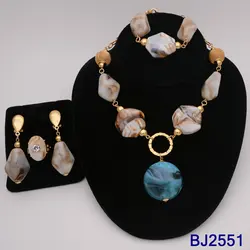 Italian Jewelry Set Luxury Women Necklaces Earrings Ring Bracelet Wedding Party Accessories