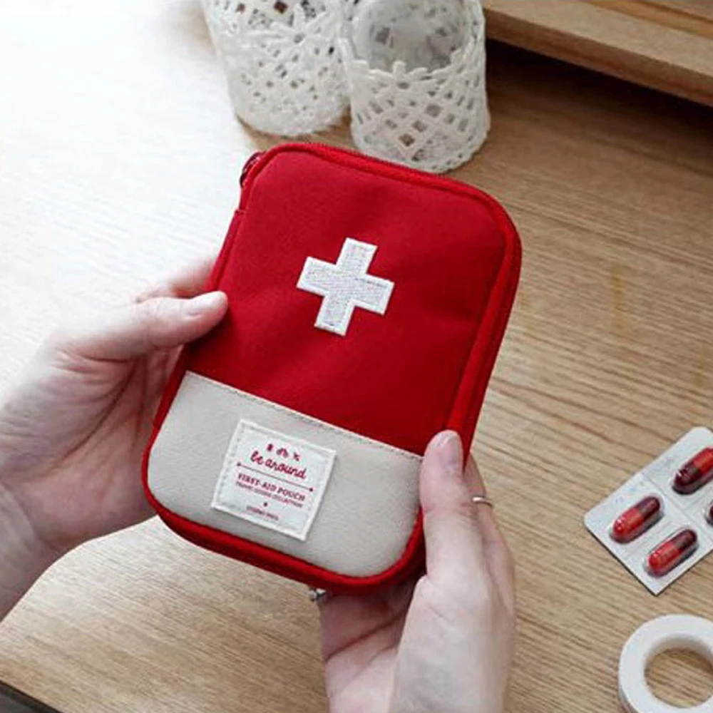 1-10Pc Mini First Aid Kit Portable Medicine Bag Outdoor Medical Emergency Kits Pouch Organizer Home Medicine Pill Storage Bag