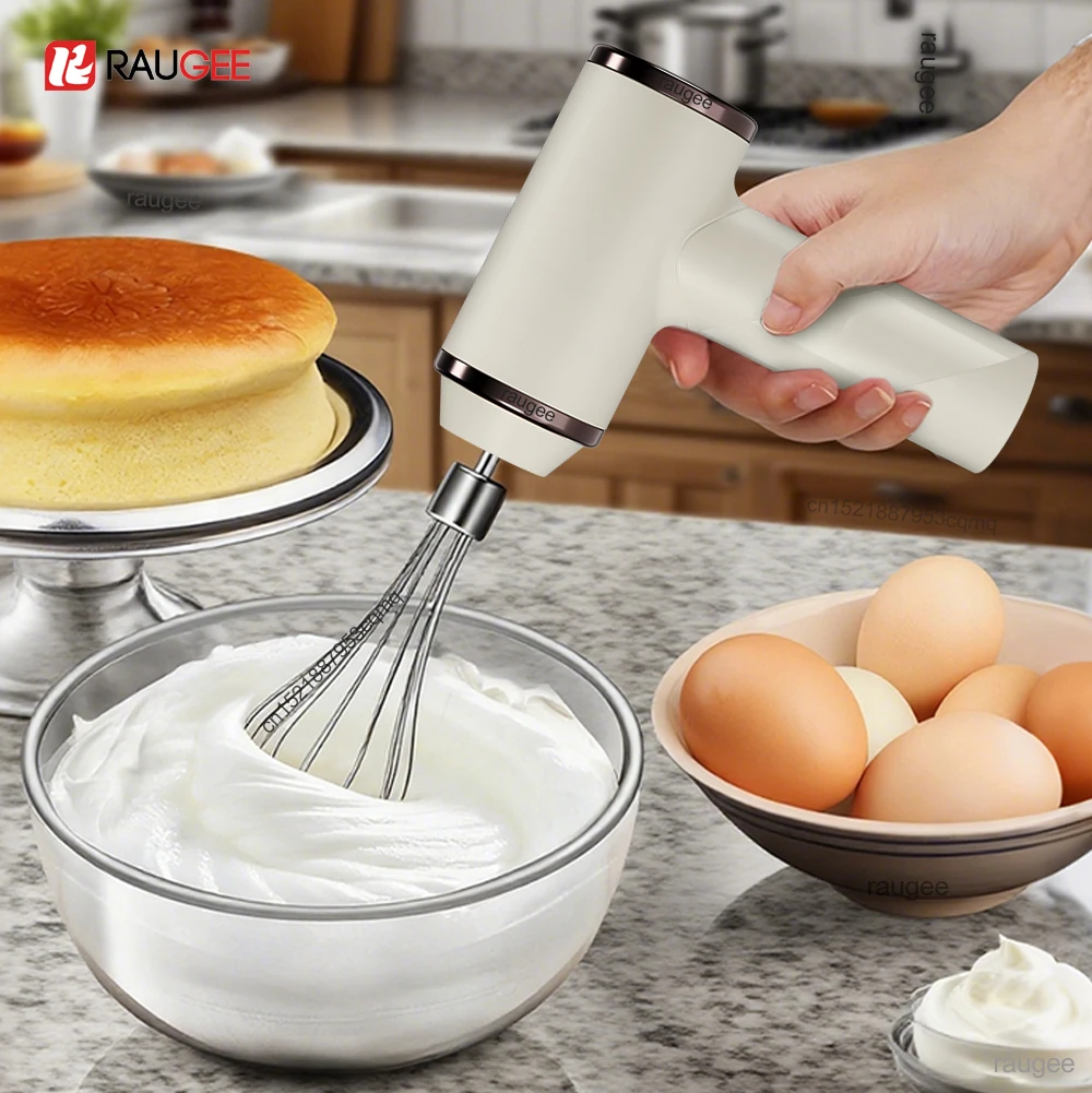 Electric Milk Frother Wireless Electric Egg Beater Automatic Milk Foam Machine Coffee Whisk Mixer 3 Speeds Handheld Milk Foamer