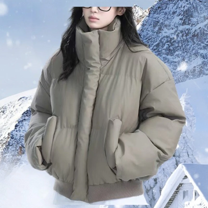 

Foreign Style Korean Style Casual Cotton-padded Clothes Thermal Jacket Winter Fashion Down Thickened Parkas Women's High Street