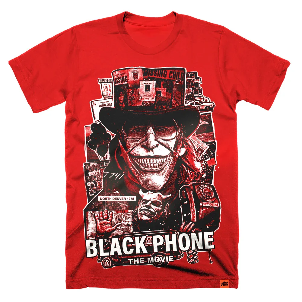 أسود الهاتف 2 ذهب المفقودة التي شيرت سلسلة الأفلام التي شيرت Crewneck قصيرة الأكمام قميص الرجال/النساء أزياء الهالوين قمم #1