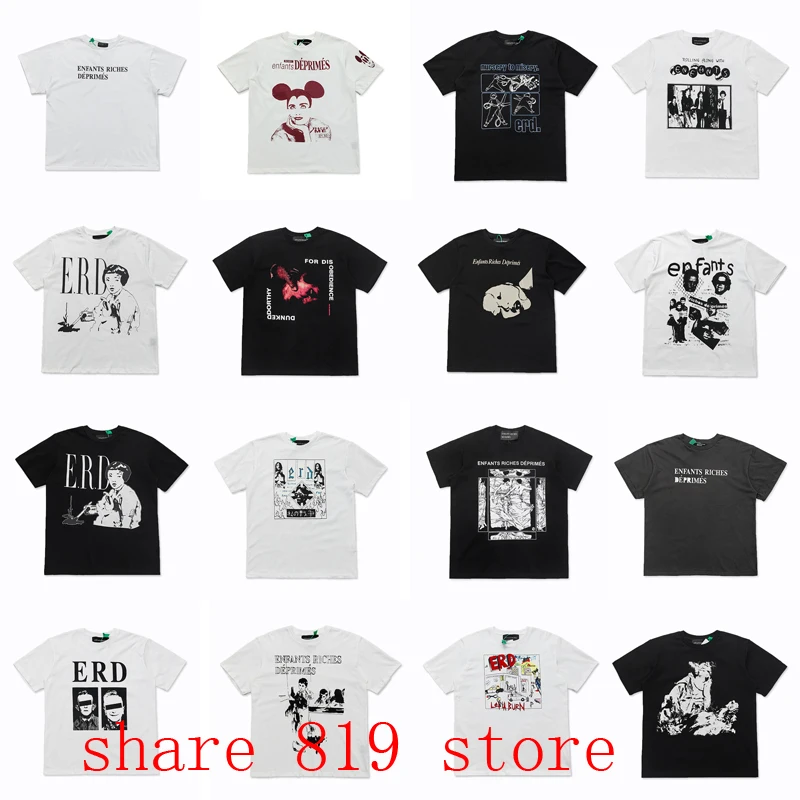 

Multi Versions Pattern ERD T-shirt 2024 Enfants Riches Deprimes Tee Men Women High Quality Short Sleeve Oversize Casual Tops Tee