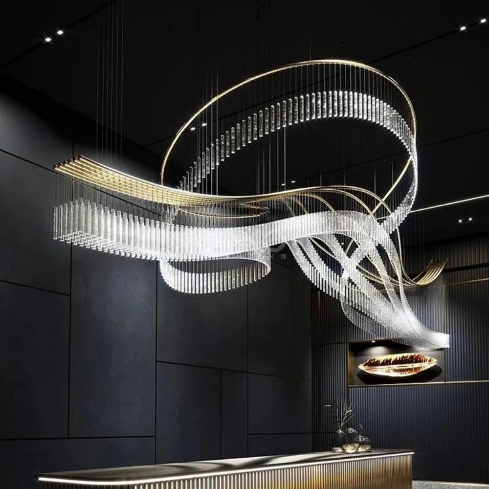 ANNO Custom Glass Pendant Light Restaurant Ceiling Decorative Large Chandelier