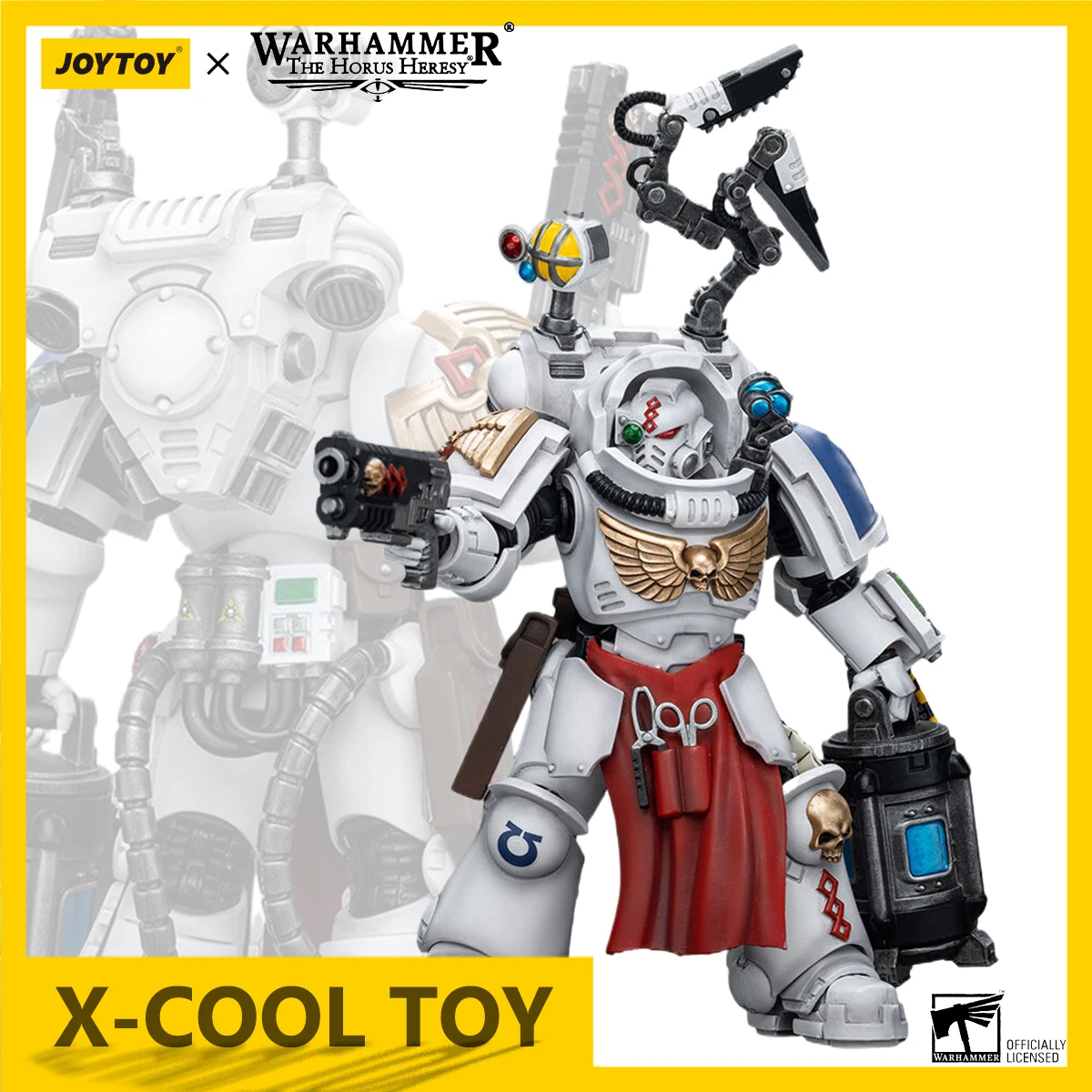 JOYTOY Warhammer 40K Uitramarines Action Figure 1/18 Apothecary Biologis Joint Movable Figurine Model Collector Statue Toys Gift