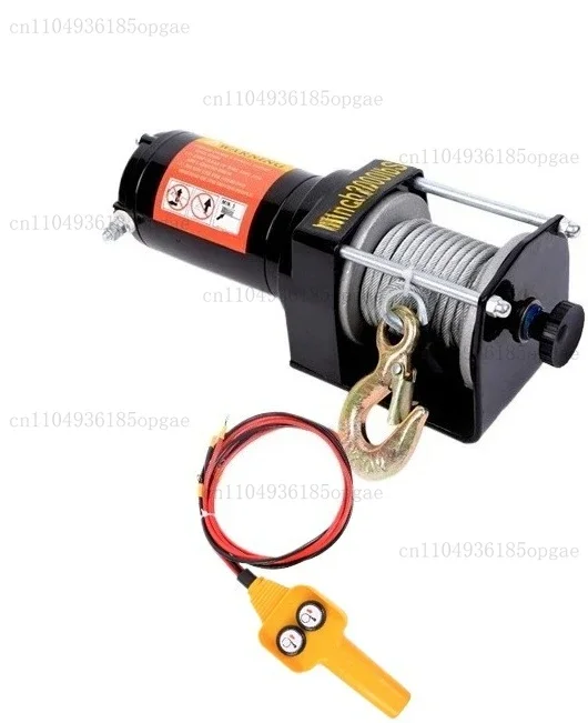 Electric Winch 12V Off-road Self-rescue Lifting Remote Control Crane