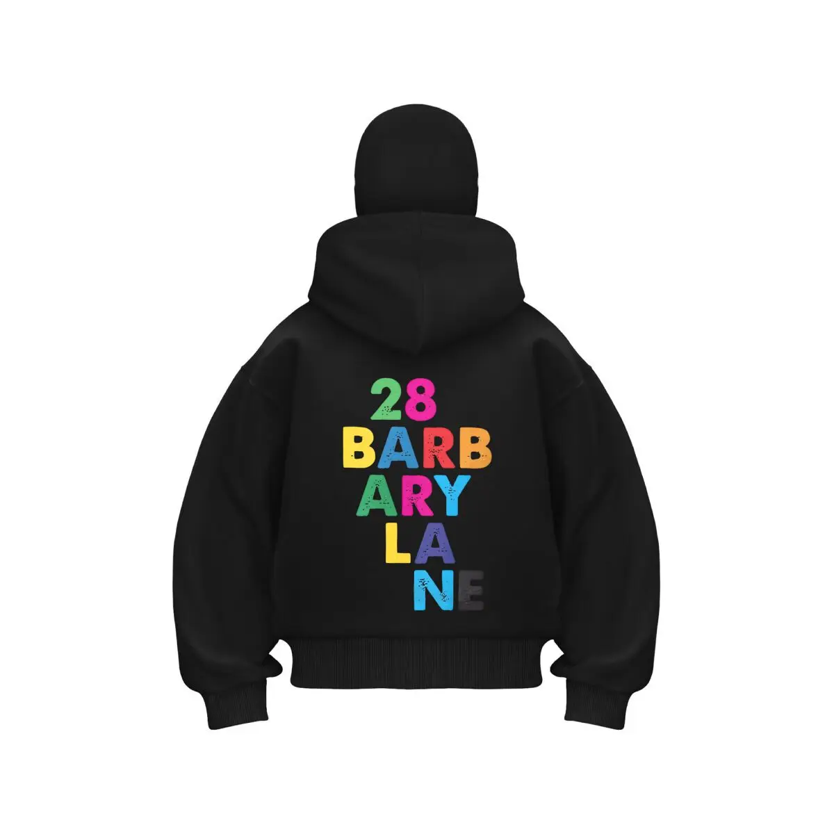 

Barbary Lane colorful text street art new item double hooded sweatshirt men's hooded