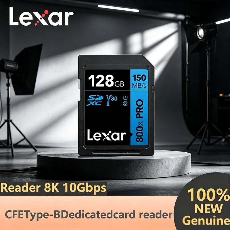 Lexar 800X pro UHS-I SD Card 150MB/s Class 10 V30 Multi-Capacity 3D 4K Video High Speed for Digital Cameras
