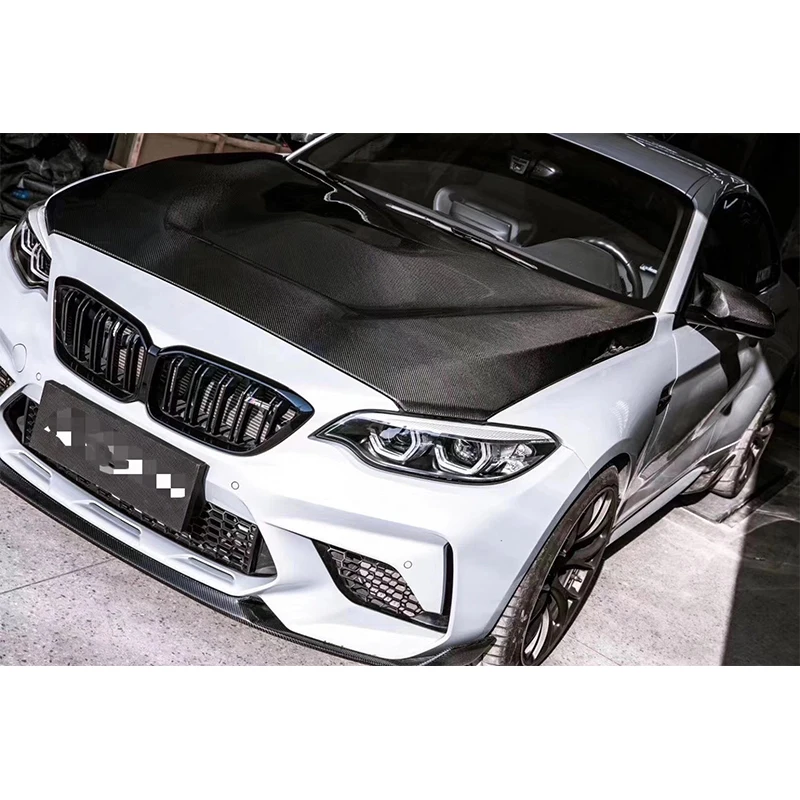 Carbon fiber For BMW 2 Series F22 F23 M2 F87 M2C 2014-2021 Car Front Bumper Engine Cover Hood Bonnet Vent Parts Body kit