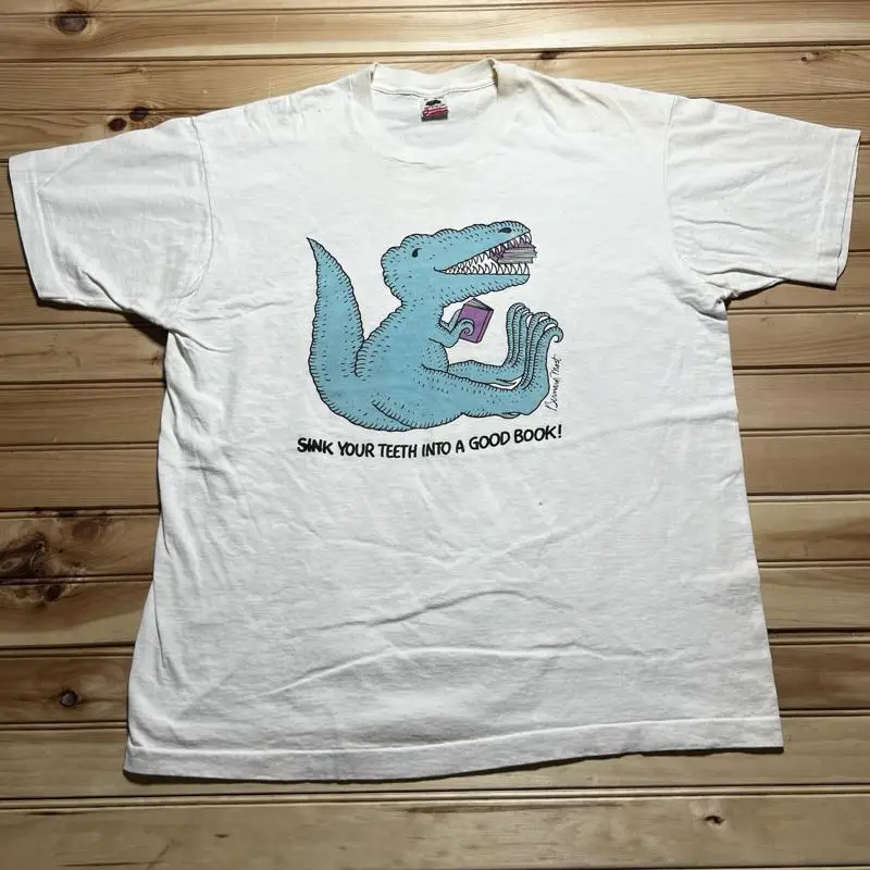 Vintage 90S Bernard Most Dinosaur Sink Your T Shirtth Good Book Art Shirt Size Xl #1