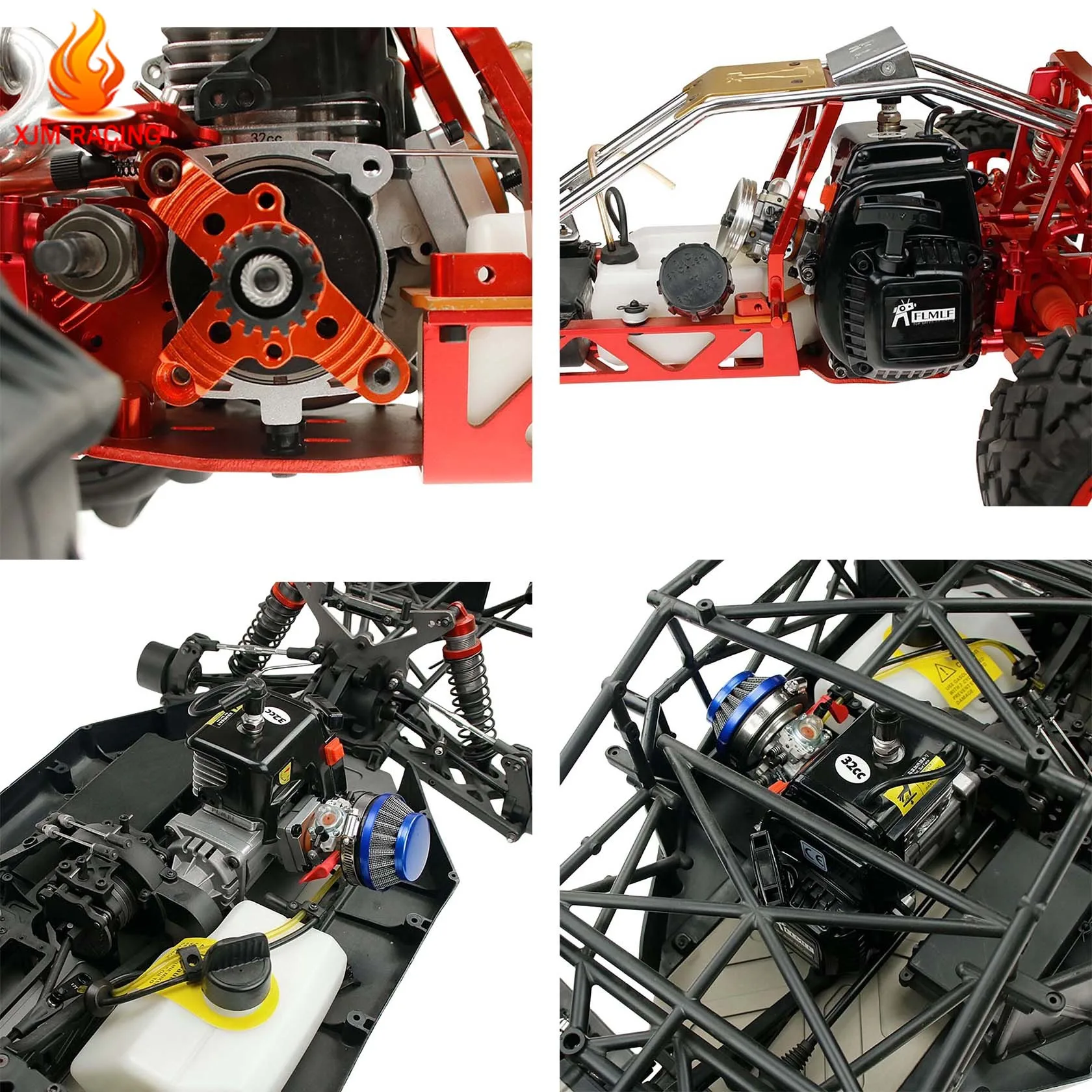 Válvula de palheta exclusiva 29cc 30.5cc 32cc pro, motor de 4 parafusos para 1/5 hpi rovan km baja lt ql fid mcd gopy redcat fg hsp rc peças de carro