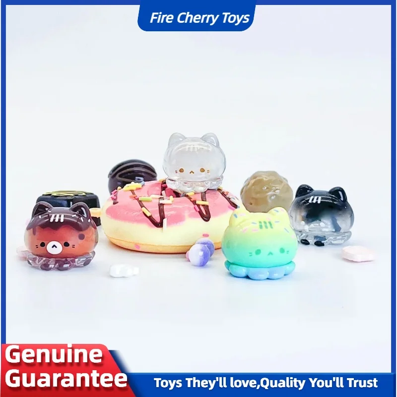 Strawberry Mousse Tart Official Octopus Kitty Candy Series Mystery Bag Cartoon Octopus Kitty Dessert Blind Box Decoration Gift