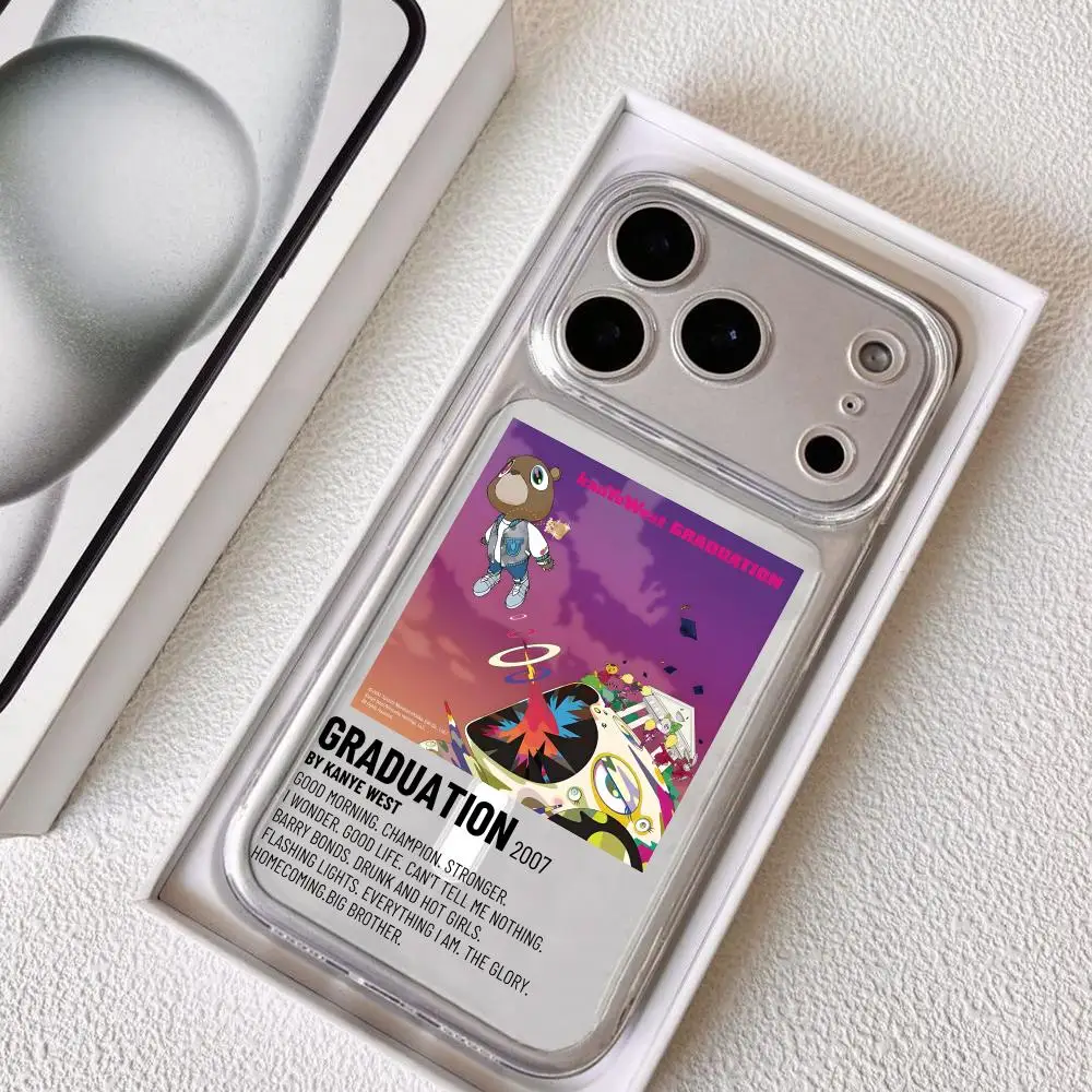 

Singer Rapper K-Kanye Phone Case for iPhone 17 16 15 14 13 12 11 Pro Max Plus Clear Magnetic Shockproof Scratch-Resistant