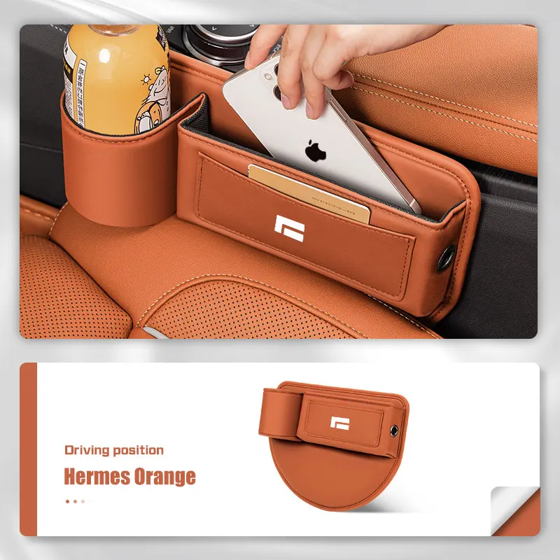 Para BAIC JISHI polestone 01 Rox 01 2024 2025 caja de almacenamiento de cuero para espacio de asiento de coche organizador portavasos accesorios de bolsillo para hendiduras