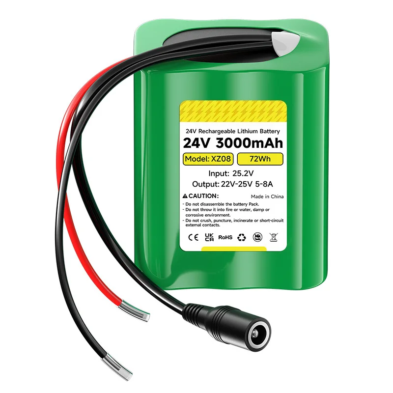 XZ08 3000mAh 24V Camera Battery for Fish Detector LED Light Strip High Performance Environmental Protection Lithium Battery