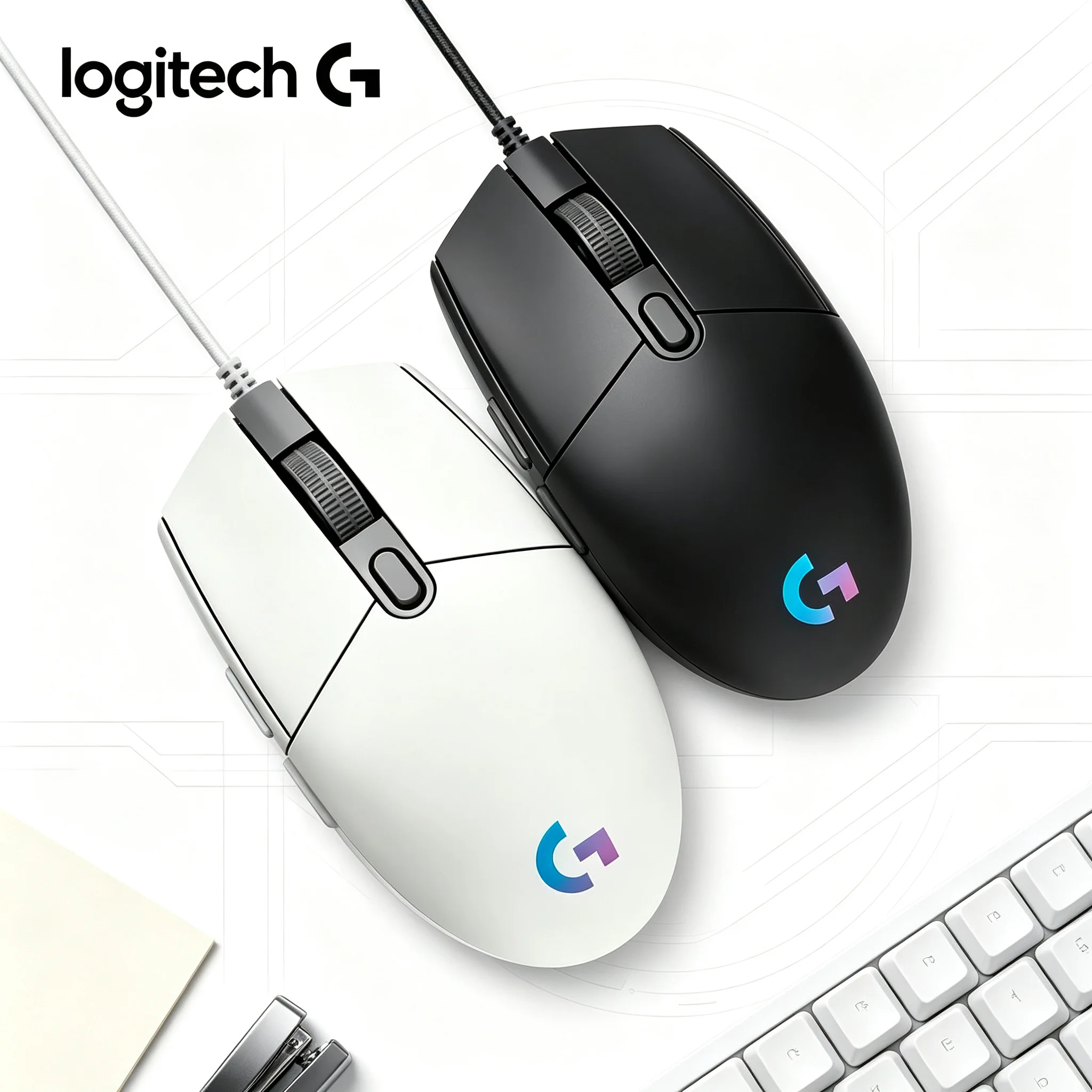 Logitech G102 RGB Wired Gaming Mouse Plug‑and‑Play USB Connection Perfect for LOL Valorant CS2 PUBG Gaming Office Desktop