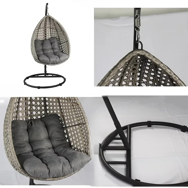 for Nova Korgante Outdoor Wicker Garden Terrace Swing Hanging Egg Chair for Adults