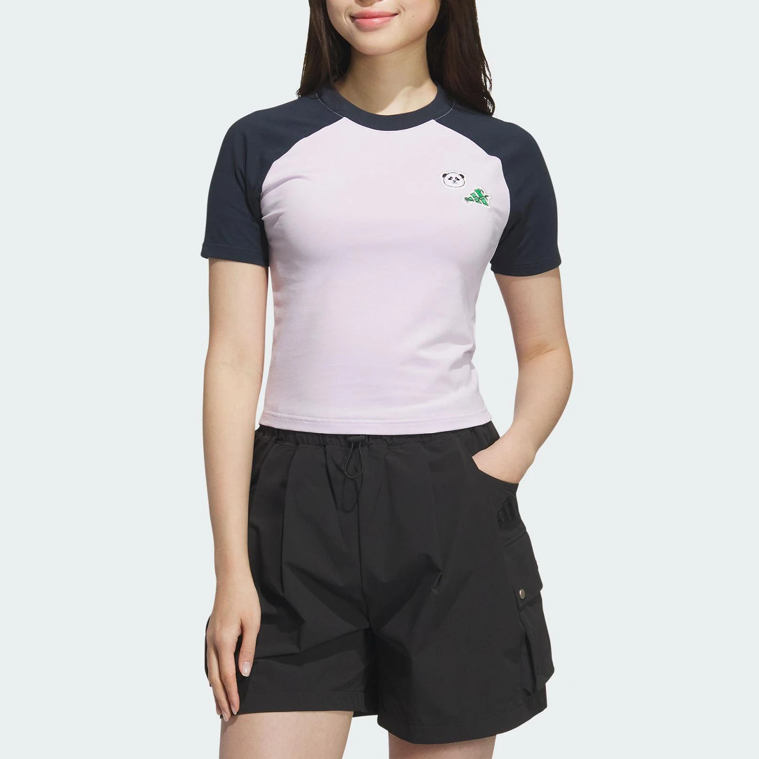 

Adidas genuine 2025 Women's Breathable Patchwork Casual Short Sleeve KC1497