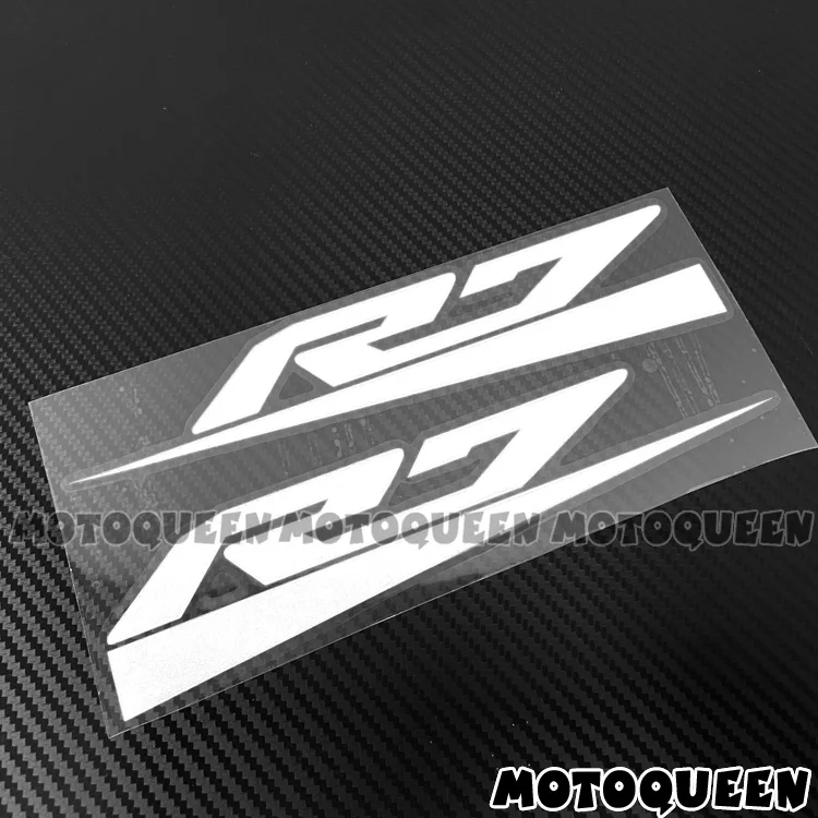 2X Motorbike Motorcycle Wheels Fairing Helmet Tank Pad Reflective Logo Label Decals Pvc Stickers For YZF R7 YZFR7 YZF-R7