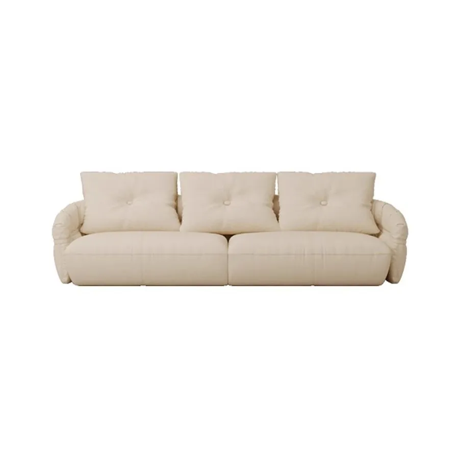 

French retro concubine corner cloud sofa, Nordic small apartment living room petal fabric sofa