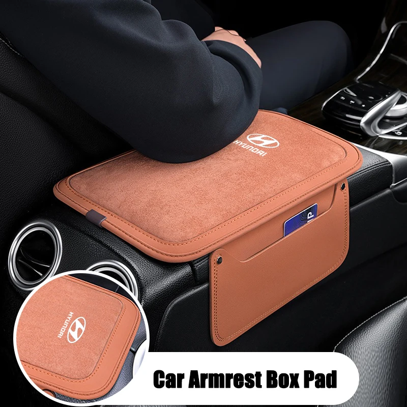 مسند ذراع السيارة صندوق وسادة مسند ذراع للسيارات حصيرة لشركة هيونداي سانتا سوناتا سولاريس أزيرا كريتا I30 Ix25 توكسون IX35 اكسسوارات السيارات الداخلية #1