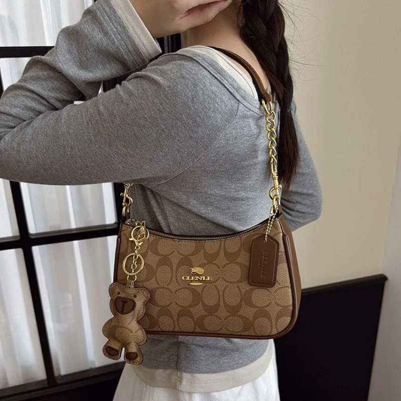 حقيبة كتف نسائية أنيقة مصنوعة من جلد كانيون المطبوع الراقية سان مارينو كاجوال واسعة وناعمة