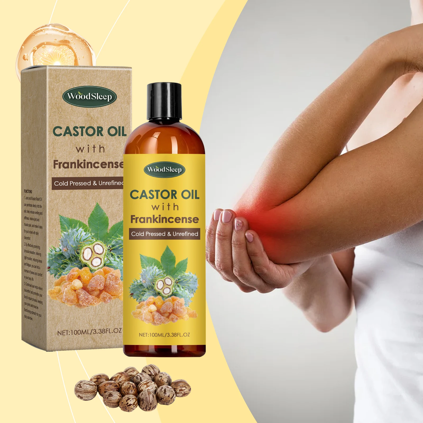 

Joint Massage Oil Soothing Joint Body Oil Nourishing Non-greasy Plant-extracted Ingredient Multi-functional Body Massage Oil