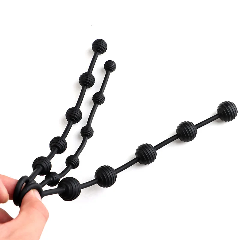 Silicone Anal Plug with Anal Bead Anus Dilator Butt Plug Vagina Anus Masturbator Stimulus Adult Sex Toys for Women Men Couples