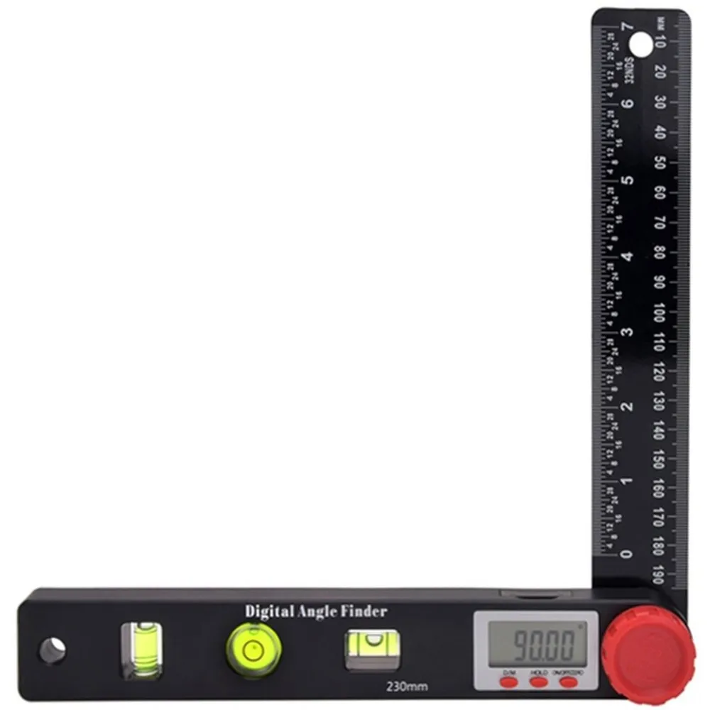 [NEW!A25P】 Digital Angle Finder 4 In 1 Protractor With Digital Display, Measuring Angle Ruler, Horizontal Vertical Bubble Level,